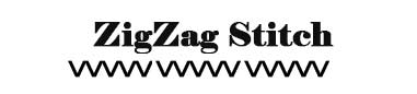 Sewing machine zigzag stitch