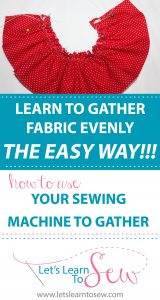 How to gather fabric evenly using a sewing machine