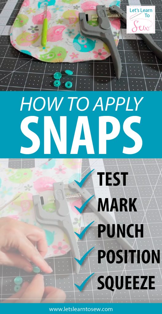 How to apply plastic snaps using snap pliers