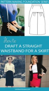 Drafting a straight Waistband. Waistbands not only finish a waistline, but it also allows the skirt or pants to it to sit correctly on the body.