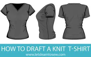 Learn how to draft a knit t-shirt that fits just right using body measurments. I'll show you how to measure and how to draft the perfect fitting tshirt.