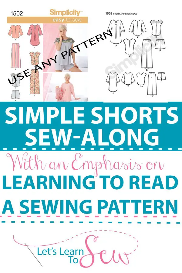  Are you confused by all the terminology and symbols when you try to read a sewing pattern? Learn how to read a sewing pattern in our shorts sew-along